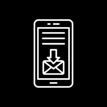Mail Line Inverted Icon Design vector