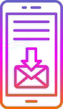 Mail Line Gradient Icon Design vector