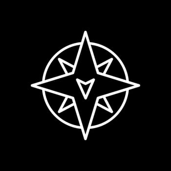South Line Inverted Icon Design vector