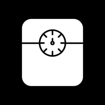 Weight Scale Glyph Inverted Icon Design vector