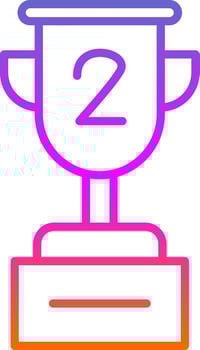 Cup Line Gradient Icon Design vector