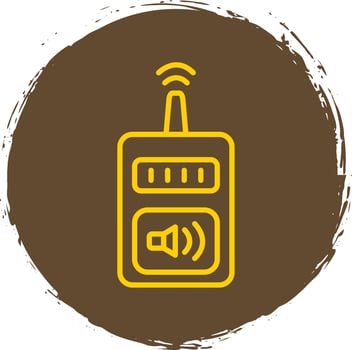 Device Line Circle Sticker Icon vector