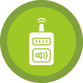 Device Glyph Due Circle Icon Design vector