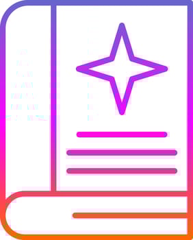 Spell Book Line Gradient Icon Design vector
