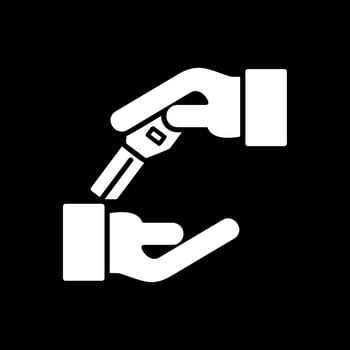 Leasing Glyph Inverted Icon Design vector