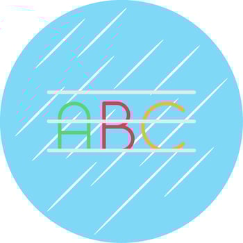 Alphabet Flat Circle Icon Design vector