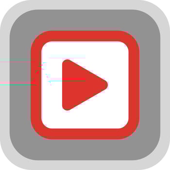 Play Flat round corner Icon Design vector