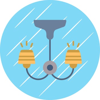 Lamp Flat Circle Icon Design vector