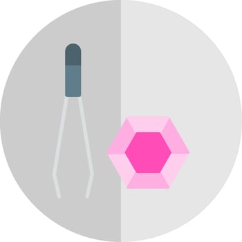 Tweezers Flat Scale Icon Design vector