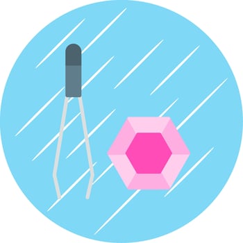 Tweezers Flat Circle Icon Design vector