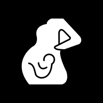 Obstetrics Glyph Inverted Icon Design vector