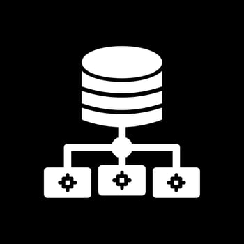 Big Data Glyph Inverted Icon Design vector