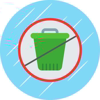 Zero Waste Flat Circle Icon Design vector