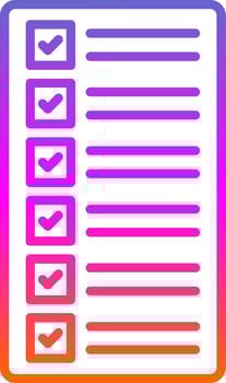List Line Gradient Icon Design vector