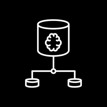 Network Line Inverted Icon Design vector