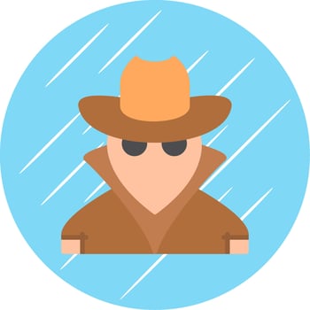 Spy Flat Circle Icon Design vector