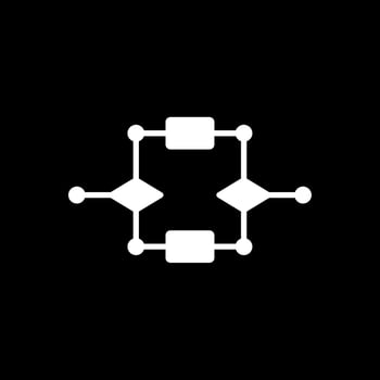 Algorithm Glyph Inverted Icon Design vector
