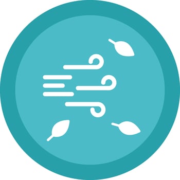 Wind Glyph Due Circle Icon Design vector