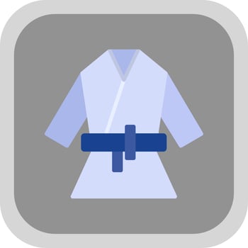 Kimono Flat round corner Icon Design vector