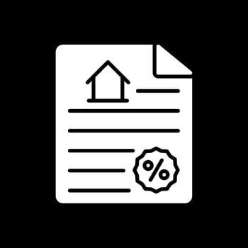 Contract Glyph Inverted Icon Design vector