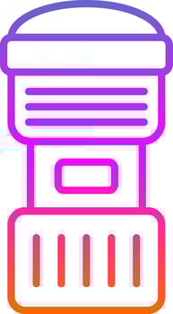 Camera Lens Line Gradient Icon Design vector