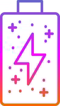 Battery Line Gradient Icon Design vector