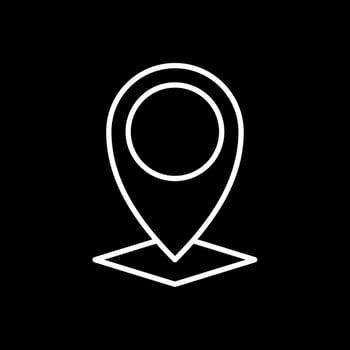 Location Line Inverted Icon Design vector