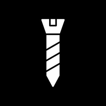 Screw Glyph Inverted Icon Design vector