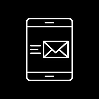 Email Line Inverted Icon Design vector