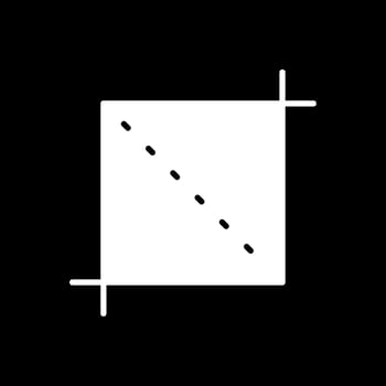 Crop Glyph Inverted Icon Design vector