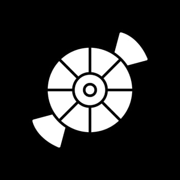 Mint Glyph Inverted Icon Design vector