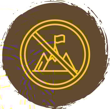 Prohibited Sign Line Circle Sticker Icon vector