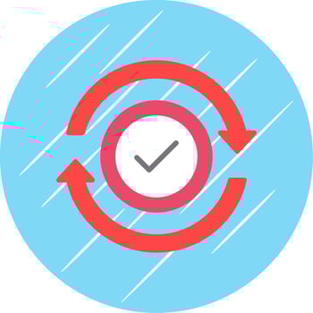 Refresh Flat Circle Icon Design vector