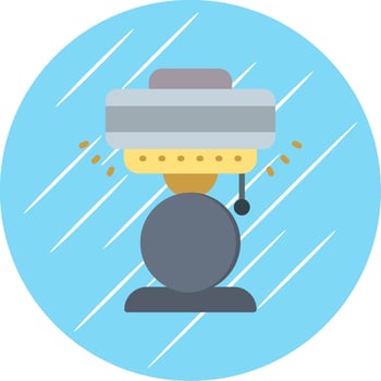 Lamp Flat Circle Icon Design vector