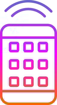 Remote Control Line Gradient Icon Design vector