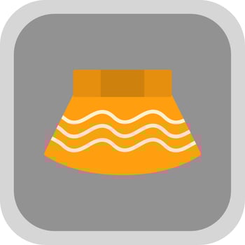 Skirt Flat round corner Icon Design vector
