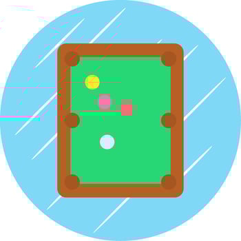 Pool Table Flat Circle Icon Design vector