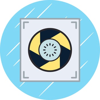 Aperture Flat Circle Icon Design vector