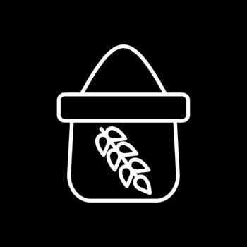 Flour Line Inverted Icon Design vector