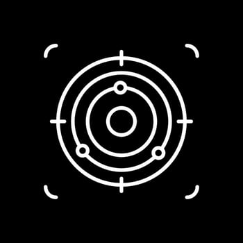 Focus Line Inverted Icon Design vector