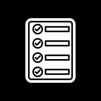 List Glyph Inverted Icon Design vector