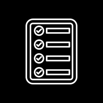 List Line Inverted Icon Design vector