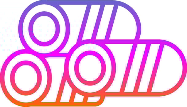 Logs Line Circle Sticker Icon vector