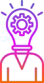 Personal Idea Line Gradient Icon Design vector