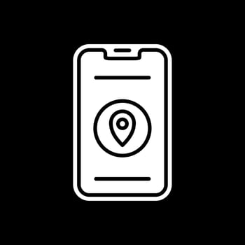 Mobile Glyph Inverted Icon Design vector