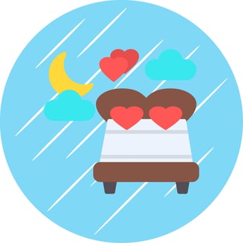 Night Flat Circle Icon Design vector
