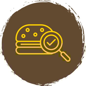 Fast Food Line Circle Sticker Icon vector