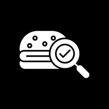Fast Food Glyph Inverted Icon Design vector