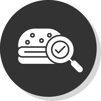 Fast Food Glyph Shadow Circle Icon Design vector