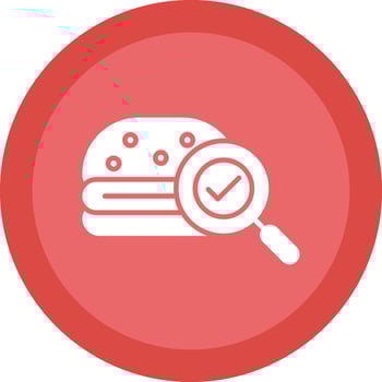 Fast Food Glyph Due Circle Icon Design vector